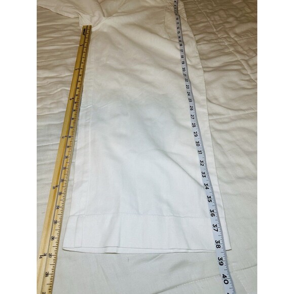 MADEWELL Pull-On Straight Crop Linen Blend White Pants Women's SIZE 8 NWT - Picture 10 of 12
